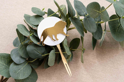 Lion Gold and Green Cupcake Toppers