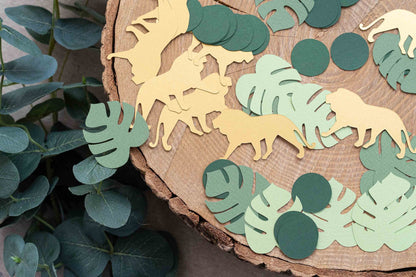 Lion Gold and Green Party Confetti