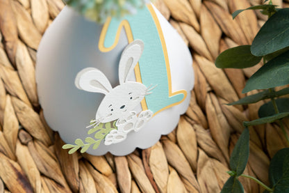 Bunny Turquoise Party Paper Hat