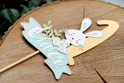 Bunny Turquoise Cake Topper