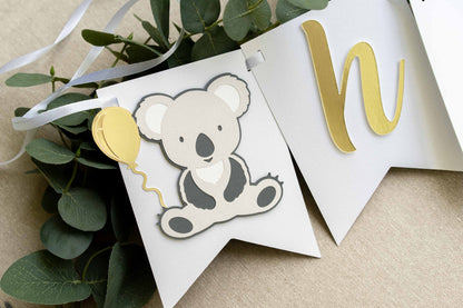 Koala Happy Birthday Banner