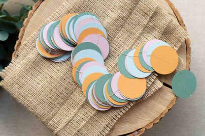 Boho Rainbow Earth Tones Paper Garland