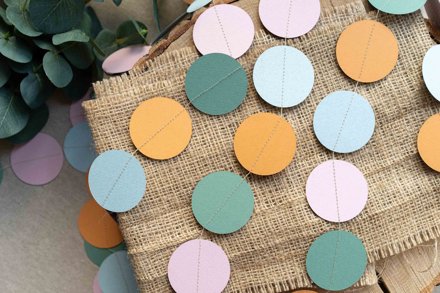 Boho Rainbow Earth Tones Paper Garland