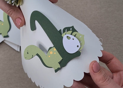 Dino Earth Tones Party Paper Hat