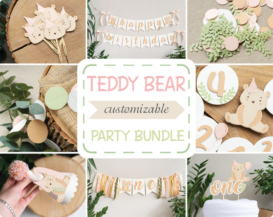 Teddy Bear Blush Pink Party Bundle