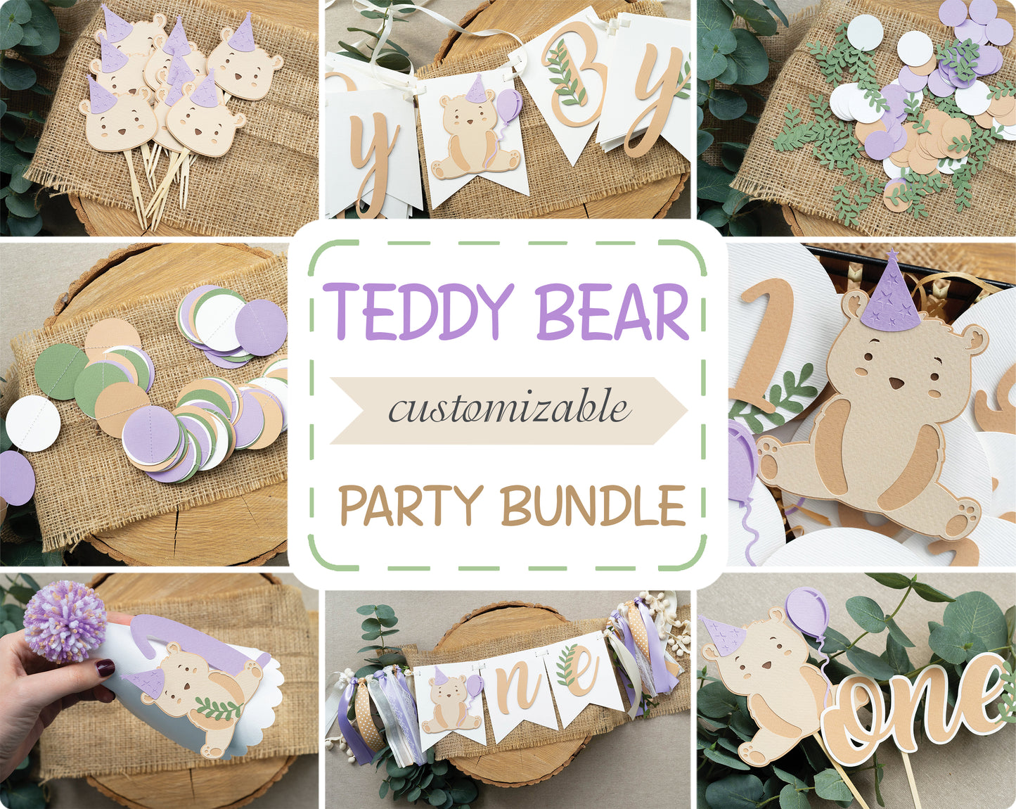 Teddy Bear Violet Party Bundle